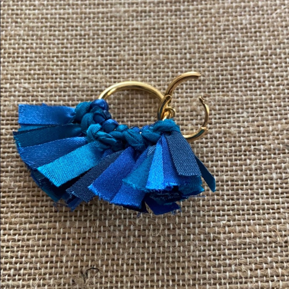 Fabric Fan Earrings by J. Crew - Picture 3 of 3